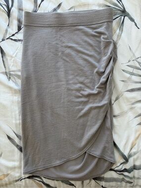 Wilfred Free Tyra Wrap Skirt in Taupe